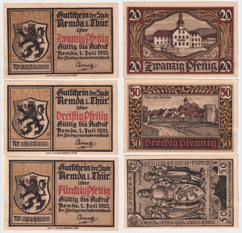 Banknoten notgeld stadt - notgeld,