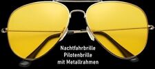 Pilotenbrille Nachtsichtbrille für Autofahrer Nachtfahrbrille Nachtbrille Metall