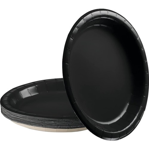 Pappteller schwarz 23cm party - 23cm,