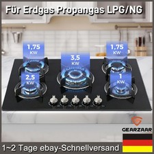 5 Flammen Gasherd Glaskeramik