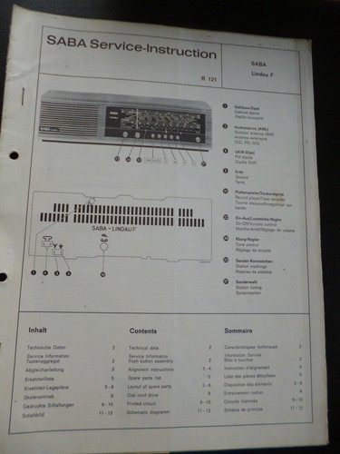 Original service manual saba - original,