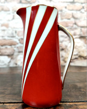 Cmielow Porzellan Milchkanne Wincenty Potacki Krokus 60er Jahre das Moderne Rot