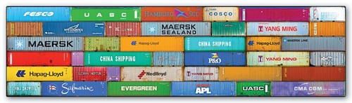 Leinwandbild xxl container - leinwandbild,,