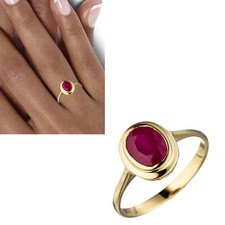Edelstein Ring Rubin rot 585