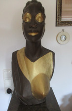 VINTAGE DEKOKOPF FÜR HÜTE, SCHMUCK    1960Ties HOLZ GESCHNITZT