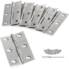 10St Edelstahl Klappscharnier Fenster Schrank Zubehör Silber 67x42mm mit Schr...