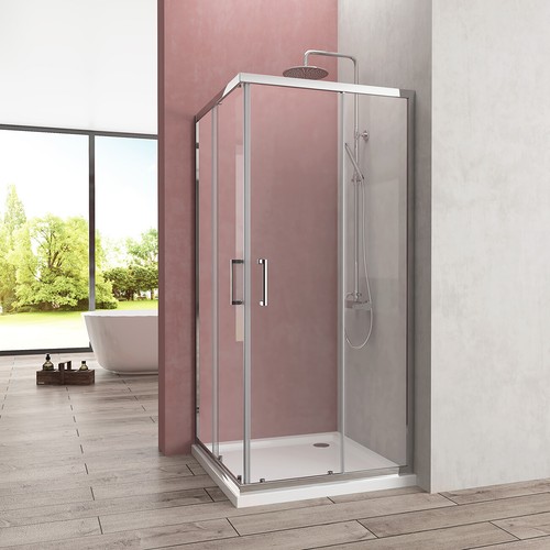Eck duschkabine 80x100cm - eck,