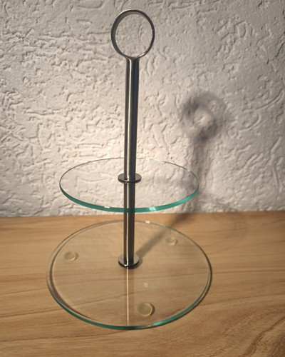 Etagere glas edelstahl - edelstahl, 2