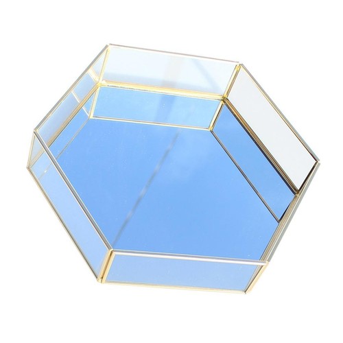 Hexagon-Glas-Terrarium-Behält
