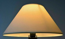 Lampenschirm Tischlampe Stehlampe E27 Leinen-Beige oder Weiß Ø 32 und 42 cm 