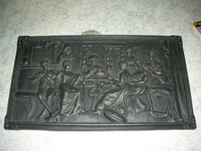 Alte schwere OFENPLATTE Szene