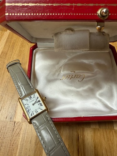 Cartier tank uhr 18k vergoldet - uhr,