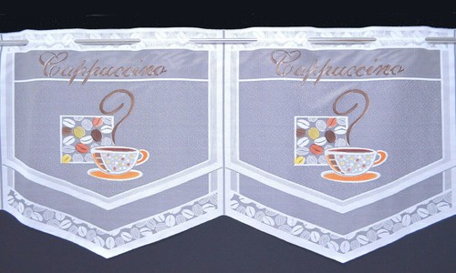 Kaffee scheibengardine - kaffee,