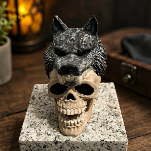 Totenschädel skulptur mit - totenschädel,
