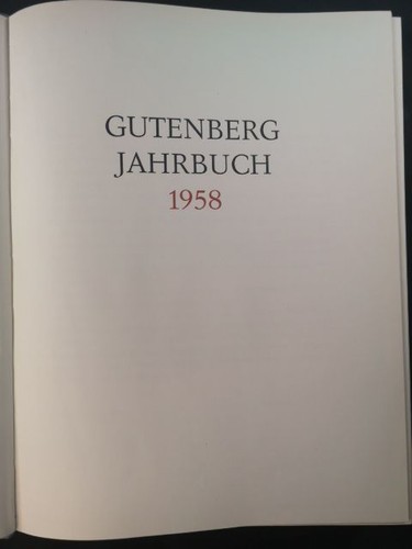 Gutenberg jahrbuch 1958 33 - gutenberg-jahrbuch,