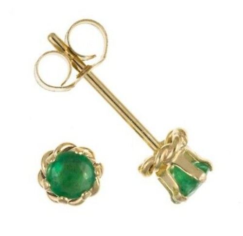 Gold smaragd ohrringe - 9,