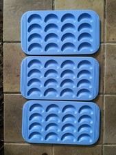   3 blaue Silikonbackformen  für Vanille Kipferl von QVC