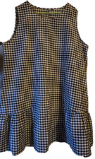 Kariertes Kleid Lagenlook Gr. 50/52 schwarz/weiß