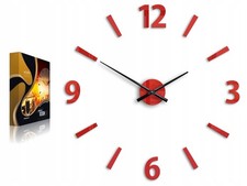 Große moderne Wanduhr Rot