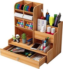 Holz-Schreibtisch-Organizer |