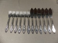 R&B Robbe&Berking Ostfriesenmuster Fischbesteck 12 Teile 90er Silberauflage