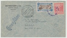 Bolivien 1946 mischfrankatur - bolivien,