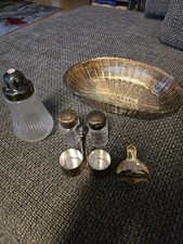 Konvolut Versilbert Zucker Streuer Und Salz Pfeffer Von Wmf + Korb U. Zitrone P.