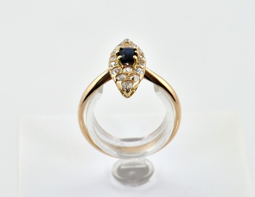 Saphir diamant ring 585 000 - saphir, 585/000