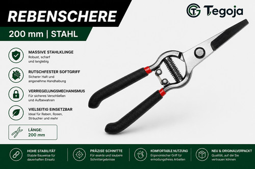 Rebenschere rose 200mm - rebenschere,