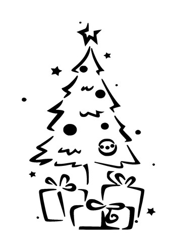 Schablone tannenbaum mit - tannenbaum,