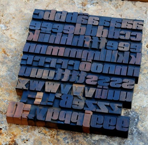 Alphabet holzbuchstaben 27 - a-z,