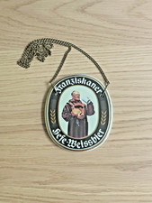 Franziskaner Hefe-Weißbier Zapfhahnschild mit Kette - Werbeschild