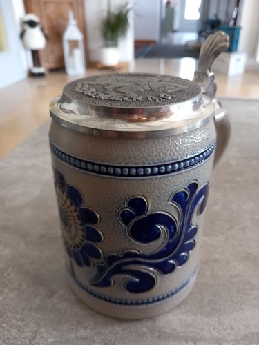 Bierkrug zinndeckel brauerei - bierkrug,