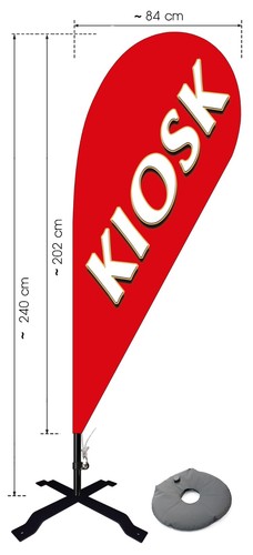 Beachflag kiosk 240 cm - beachflag,