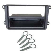 Auto Radio Blende Einbau Rahmen Set kompatibel VW Golf Skoda Seat Fach Entriegel