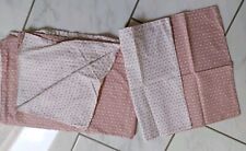 ALVI Wende Bettwäsche Baumwolle  100x135 cm weiss/altrosa Hochwertig 