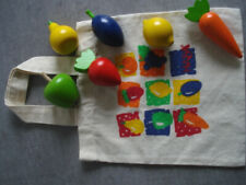 ?HABA - Tasche & 6 Teile Gemüse & Obst - Holz - Spielküche - Neu & neuwertig 