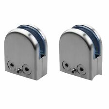 Glashalter EDELSTAHL Glasklemme 45x55mm 8mm - 12mm Klemmhalter Glas Halter