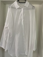  Damen Bluse L Weiß Neu