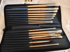 Etui mit 18 Pinseln Pinselset Malen Borstenpinsel