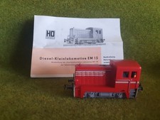 VEB Eisenbahn Modellbau Zwickau EM15 Lokomotive rot H0 1:87, Funktion Geprüft 