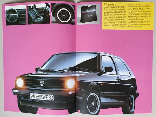4seitiger prospekt golf 2 - "vw,