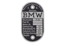 Typenschild für BMW R66