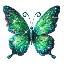 Wandtattoo Aufkleber Glitzer Schmetterling Wandaufkleber 18X18 cm Groß