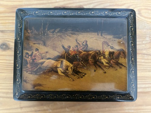 Vintage lackdose schmuckdose - vintage,