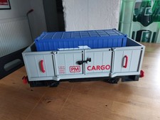 Playmobil Eisenbahn 5264 PM CARGO Hochbordwagen mit grossen Container