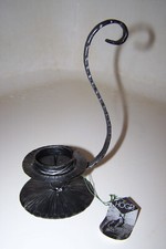 HOGRI Kerzenständer Kerzenleuchter antik Schmiedeeisen deutsche Wertarbeit alt