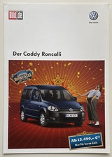 VW Caddy * Prospekt * 2012 * Sondermodell RONCALLI