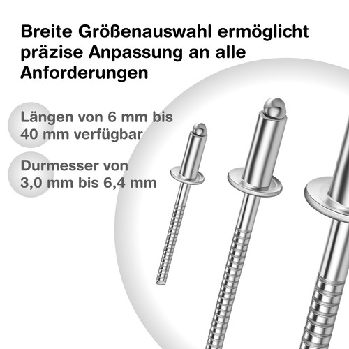 Blindniet edelstahl a2 - blindniet, a2/a2