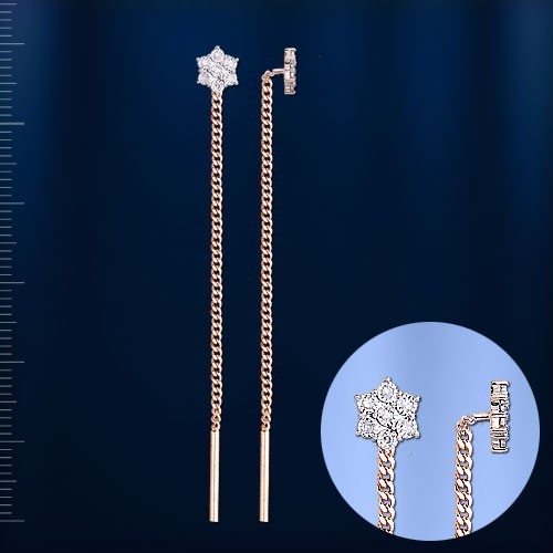 Rose rotgold 585 ohrringe - rotgold,